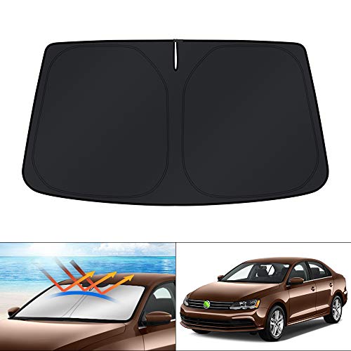 KUST Windshield Sun Shade for 2011-2018 Volkswagen VW Jetta Accessories Sunshade Foldable Window Sun...
