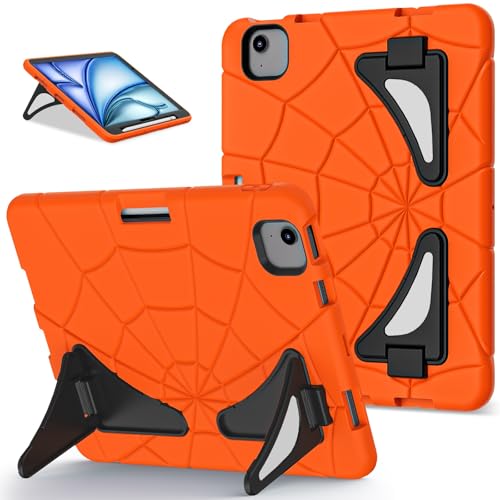 Étui robuste iPad Air 11 M4 silicone et polycarbonate rigide avec béquille