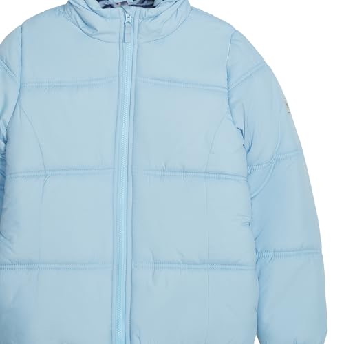 Image of LONDON FOG Girls' Heavyweight Quilted Puffer Jacket with Fleece Beanie
