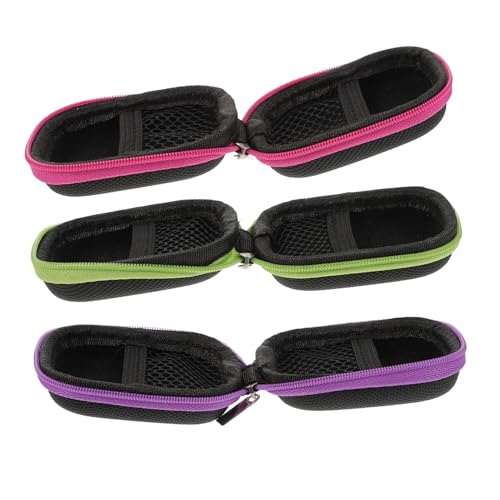 DECORNIJIA 3 Piezas Bolsa para Botellas Roll Aceites Esenciales Colores Surtidos Bolsa Organizadora Portátil de Oxford para Perfumes y Aromaterapia para Viajes y Almacenamiento Seguro