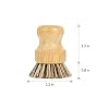GREENTH PRO Palm Pot Dish Brush- Nature Bamboo 2 Packs Mini Durable Scrub for Kitchen Cleaning with Ceramics Holder #2