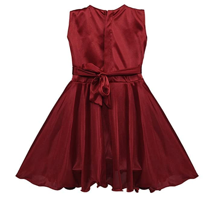 Image of Wish Karo Baby Girls Knee Length Lycra Dress (fe2644clr)