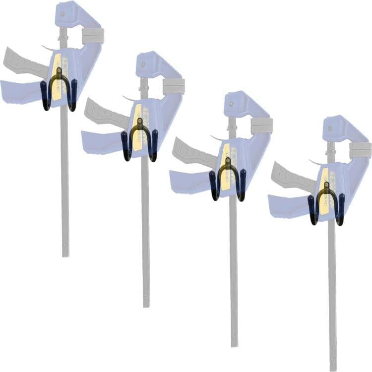 4 Pack Bar Clamp Wall Hanger Wall Storage Clip Bar Clamp Wall Rack Wall Mount Storage Utility Hooks, for Bar Clamp and other woodworking tools, Hang Heavy Tools for Up to 20lbs - No Bar Clamps