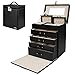 Homde Jewelry Box Girls Fully Locking Organizer for Necklace Earrings Ring Great Gift Choice