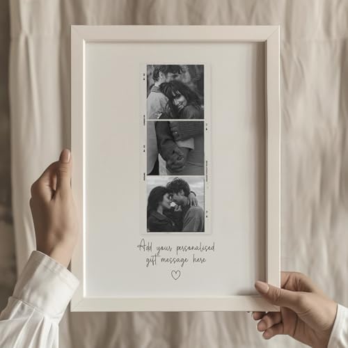NAZENTI Personalised Photo Gift for Couple Besties, Poster Prints for Him, Personalised Gifts, Customised Photo Frame Gift for Valentines Day Anniversary Birthday, Romantic Keepsake