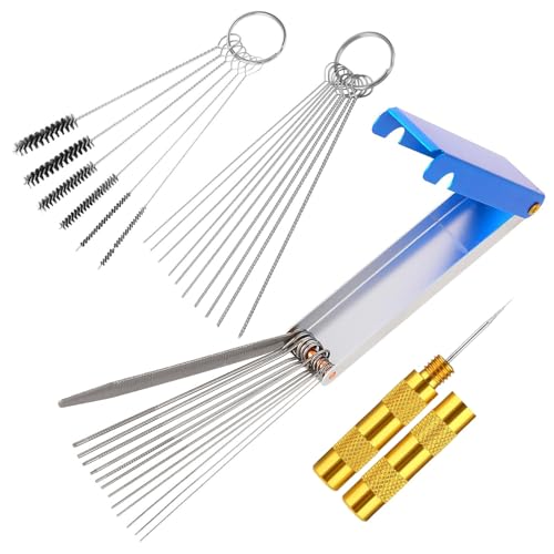 BinPhorm - Kit de Nettoyage pour Gicleurs de Carburateur,Outils de Nettoyage de Brosse pour Carburateur Carburateurs Carbon Dirt Jet Remove Cleaner