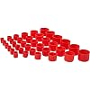 Speedway Motors Plastic AN Fitting Cap and Plug Kit, 144-Piece Set, Premium Red Plastic Seals Hoses and Blocks Out Dirt, Kit Contains Multiple AN Fitting Cap Sizes