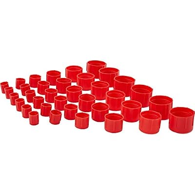 Speedway Motors Plastic AN Fitting Cap and Plug Kit, 144-Piece Set, Premium Red Plastic Seals Hoses and Blocks Out Dirt, Kit Contains Multiple AN Fitting Cap Sizes