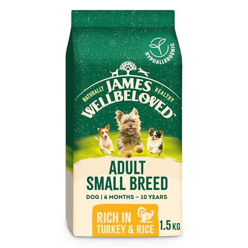 James Wellbeloved Hypoallergenic Dry Dog Food for Adult Small Breed Turkey & Rice 1.5 kg