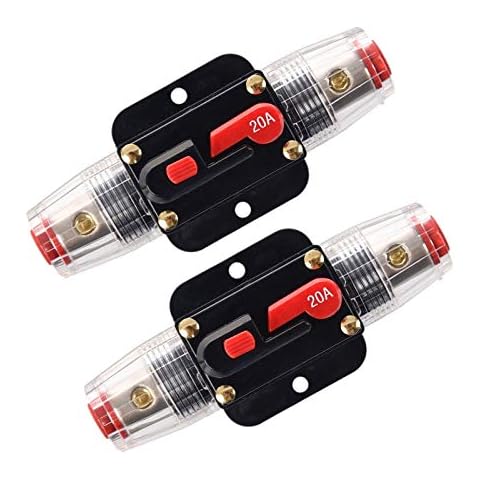RKURCK 12V DC 20A Car Audio Circuit Breaker Cover