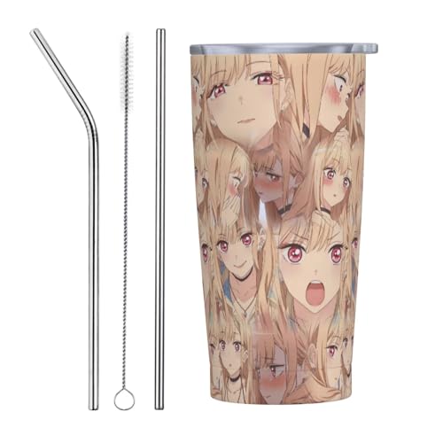 ̒ւl`͗  ԍڗp R[q[}O ۉۗ e Rh~݌v ~ Jbvz_[Ή hCu ItBX AEghA rWlX ʋΗp 600ml jp Straw Three-piece Set