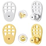 FrostyFlair Broches para Pendientes, 4 Piezas de Cierres Grandes como Repuesto para Orejas Colgantes, Cierres de Pendientes con 2 Piezas de Cierres de Pendientes, Cierres de Pendientes