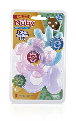 Nuby 663 3 Step Soothing Teether 3 Piece Set- Assorted Color thumb #7