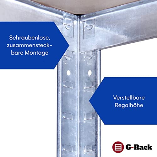 Garage Shelving Units: 71” X 35” X 12” - 2 Bay - Galvanized Steel - 5 Tier #TOP3