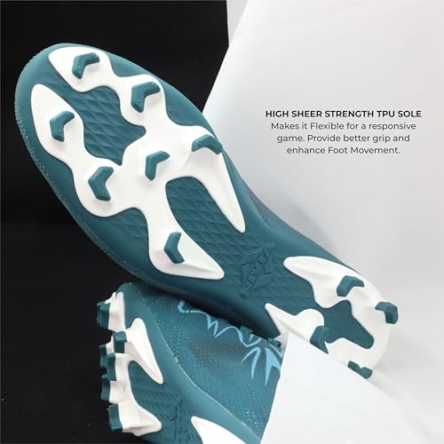 Image of Nivia Encounter 11.0 Football Stud for Mens, TPU Sole with PVC Synthetic Leather Upper for Hard and Grassy Surfaces