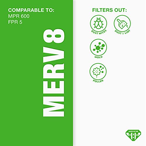 Aerostar 19.5x19.5x1 MERV 8 - 4 Count - High Efficiency Pleated HVAC, Furnace & Air Conditioner Filters - Removes Dust, Lint, Mold & Allergy-Causing Pollen by Aerostar - Image 3