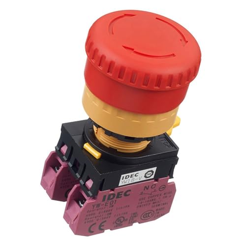 IDEC 22mm Emergency Stop Switch E-Stop 2NC YW1B-V4E02R