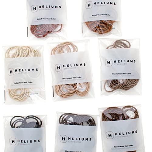 Heliums Small Hair Elastics - Gray - 1 Inch, 2Mm Hair Ties For Fine Hair And Kids - Ponytail Holders In Neutral Colors - 48-Pack #TOP7