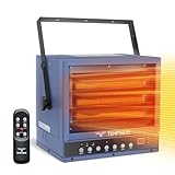 TEMPWARE 7500Watt Electric Garage Heater, Digital Ceiling Mount Fan-Forced Shop Heater with Full-Function Remote, 240-Volt Hardwired Heater with 12-Hour Timer, Ideal for Workshop