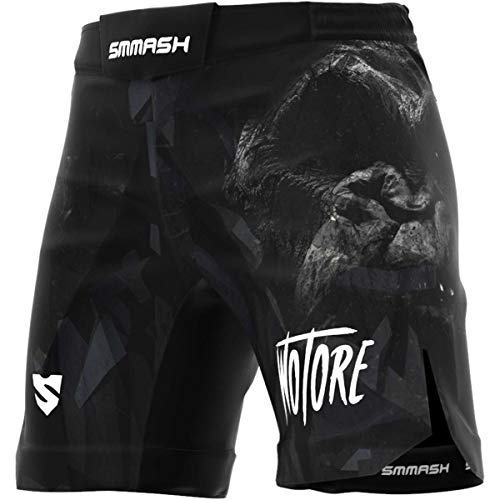 Foto von SMMASH MMA Shorts Herren Thaibox Muay Thai Hose Boxhose Sporthose Trainingsshorts Atmungsaktiv Kletterverschluss Abriebfest Ultraleicht