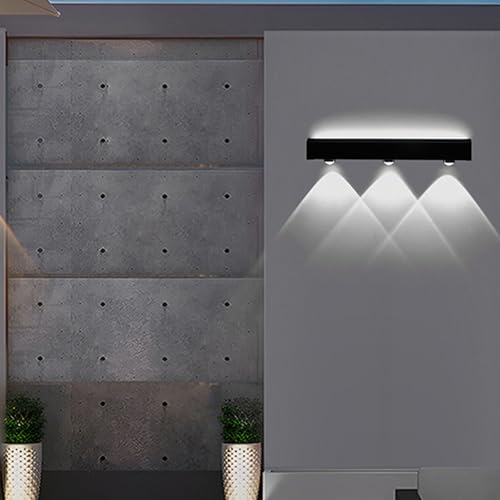 Applique murale extérieur LED noire 40cm luminaire étanche IP65 éclairage haut et bas pour patio