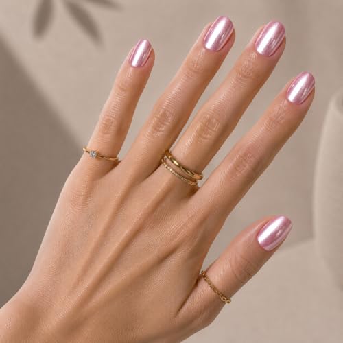 Olive & June Instant Mani Press-On Nails, World Lit Velvet, Short, Round
