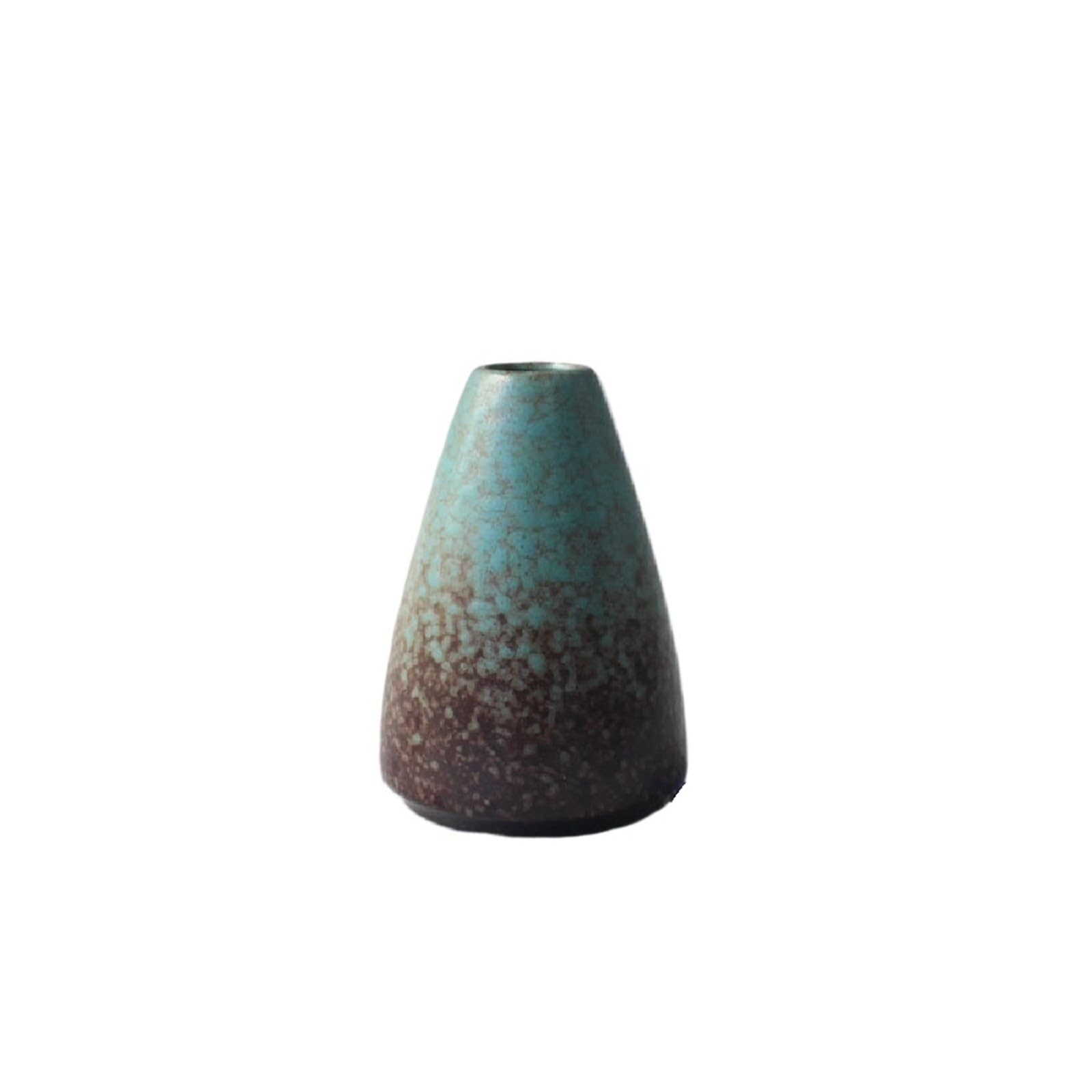 Geometric Vases Ceramic Small Flower Vase Home Decoration Crafts Tabletop Ornament Simplicity(Black)