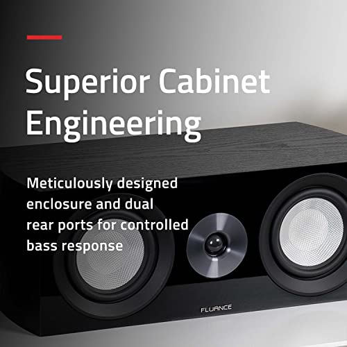 Image of Fluance Reference High Performance Surround Sound Home Theater 5.0 Channel Speaker System Including 3-Way Floorstanding Towers, Center Channel, and Rear Surround Speakers - Black Ash (XL8HTB)