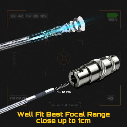 DXZtoz Endoscopio Articulado 3.9mm para Inspección de Motores de Aeronaves y Automóviles, Sonda Ultra Delgada de Acero Inoxidable con Luz, Rotación 220°, Pantalla HD IPS de 5", 32GB, Resistente al Agua IP67 miniatura 5