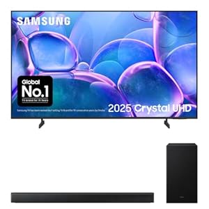 Bundle of Samsung Crystal UHD 50" U7000F 4K Smart TV + Samsung B46CF 2.1ch B-series Soundbar with Subwoofer (2025)