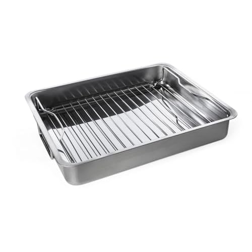 Ikea KONCIS - Bräter mit Grillrost, Edelstahl - 40x32 cm