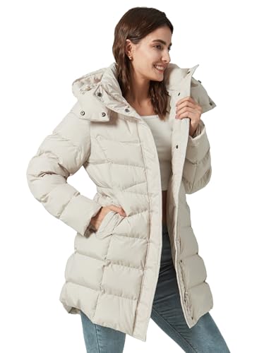 Women's Winter Warm Long Puffer Jacket Detachable Hood Quilted Thicken Coats4