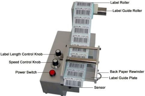 MXBAOHENG Auto Label Dispensers Machine Label Dispensing Stripper AL080D