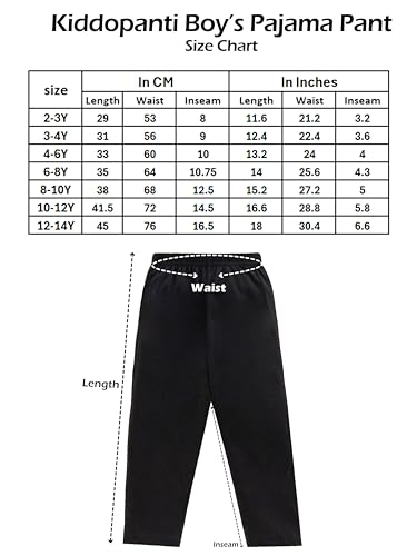 Image of KiddoPanti Boys Solid Pyjama Pant | 100% Soft Cotton Single Jersey | Comfortable Fit with Elastic Waistband & Single Front Pocket | Kids Track Pant