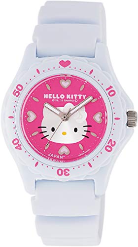 腕時計 アナログ ハローキティ 防水 ウレタンベルト ピンク 文字盤 0027N002 レディース ホワイト