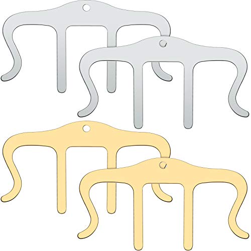 4 Pieces Music Book Page Clip Metal Music Book Page Clip Metal Sheet Music Book Clips Music Page Paper Holder Music Bookmark for Sheet Music Pianos Book Reading (Gold and Silver,Large)