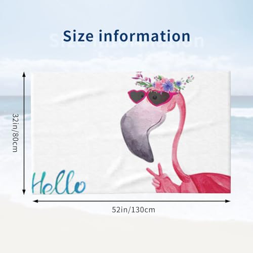 Serviette de bain drap microfibre Hello Glasses ultra douce imprimée - 4