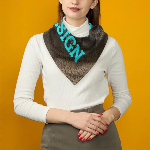 Square Scarfs For Women - Personalized Photos/Text Lightweight Scarves, Formal Square Neck Scarfs3