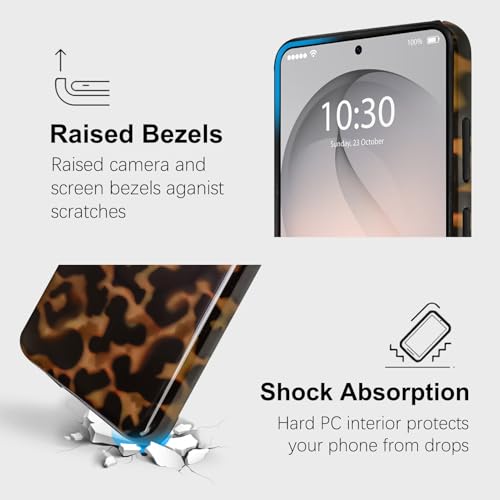 Jefonha Magnetic for Samsung Galaxy S26 Plus Case Brown Tortoise Shell Phone case for Galaxy S26 Plus Women Men, Compatible with Magsafe, Dual-Layer Protective Cover, Amber Leopard 2 by Jefonha - Used condition - Image 4