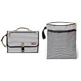 Skip Hop Portable Baby Changing Pad Pronto Black & White Stripe and Wet Dry Bag Grab & Go Black & White Stripe