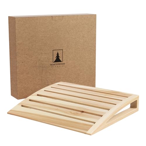 Northwood Sauna Kopfstütze - handgefertigt aus finnischem Kiefernholz - Komfortables Nackenstützkissen