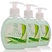 Produktbild Cremeseife mit Aloe Vera Saft & Mandelöl 3*300ml - Flüssige kosmetische Handseife - Flüssigseife Aloe Vera - Körper - Pflegt und Reinigt Sanft die Haut - Rückfettende seife - Hautfreundlich