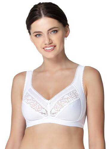 Rosme Plus Size Wireless Soft Bra Padded Straps Unpadded Lingerie Galla Black Beige White