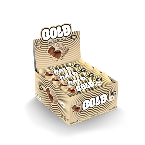 Barra de Proteína BOLD Snacks Trufa de Chocolate (20g de Proteína) - Caixa com 12 unidades