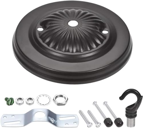 XYWHPGV Retro Chandelier Canopy Kit with Hook, Vintage Chandelier Ceiling Plate, 5-1/8 Inch 130mm Oil Rubbed Bronze(6661d 901da 0c939 6e6cf d69ec 9325a