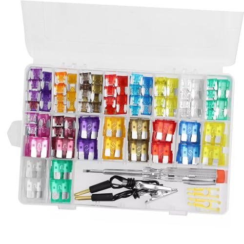 Kit de fusibles automotrices 300 piezas, mini fusibles metálicos resistentes a altas temperaturas, con almacenamiento fácil y amplia aplicabilidad miniatura 5