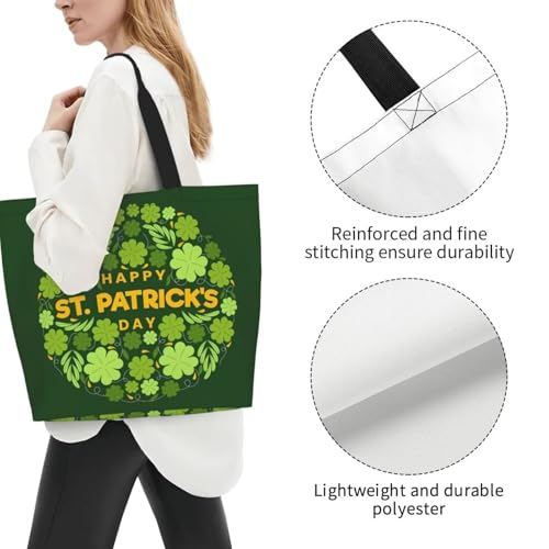 St.Patrick's Day Tote Bag Large Interior Pocket Tote Bag Reusable Shoulder Tote Bags Travel Bags3
