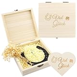 KingYH Hufeisen Glücksbringer mit Hufeisen Hufeisennägel herzförmige Holzanhänger Getrocknete Blumen Hanfseil und Raffia für Geburtstag Einzug Richtfest Hochzeit Taufe oder Geburt