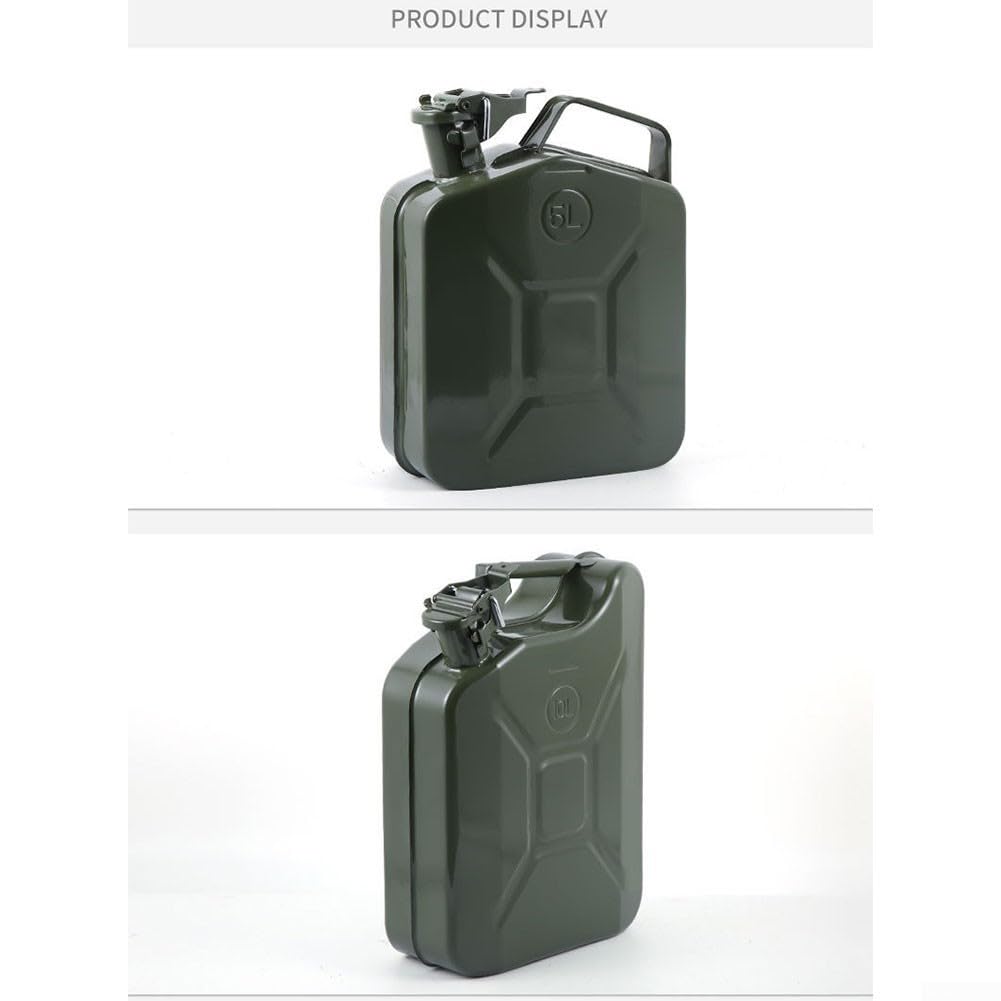 Metal Fuel Can 5L with Spout for Petrol Diesel