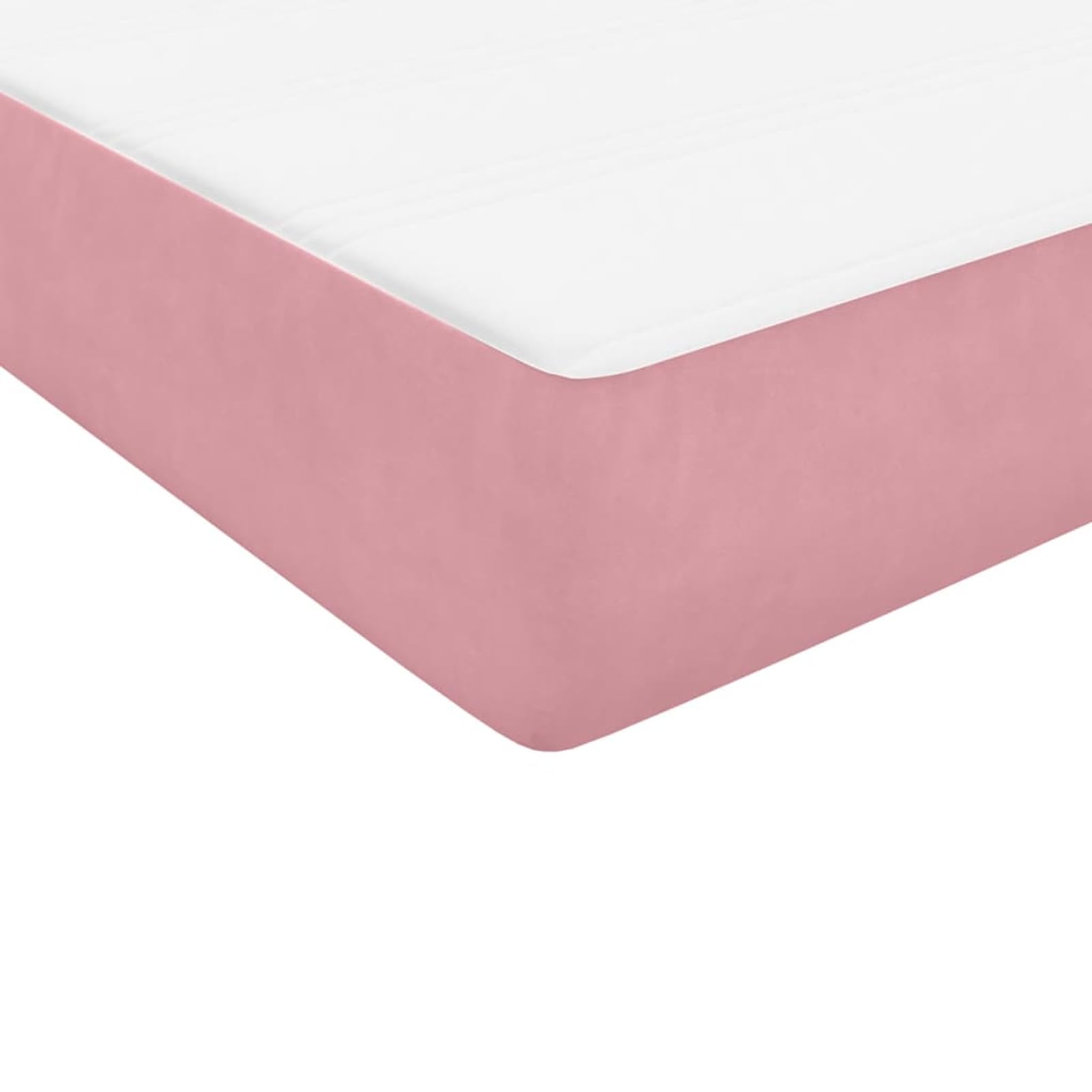 ATOMSTACK MAKER Letto a molle, rosa, 140 x 210 cm, con materasso a molle insacchettate, testiera regolabile in altezza e topper rimovibile, tessuto in velluto, per camera da letto/camera degli ospiti
